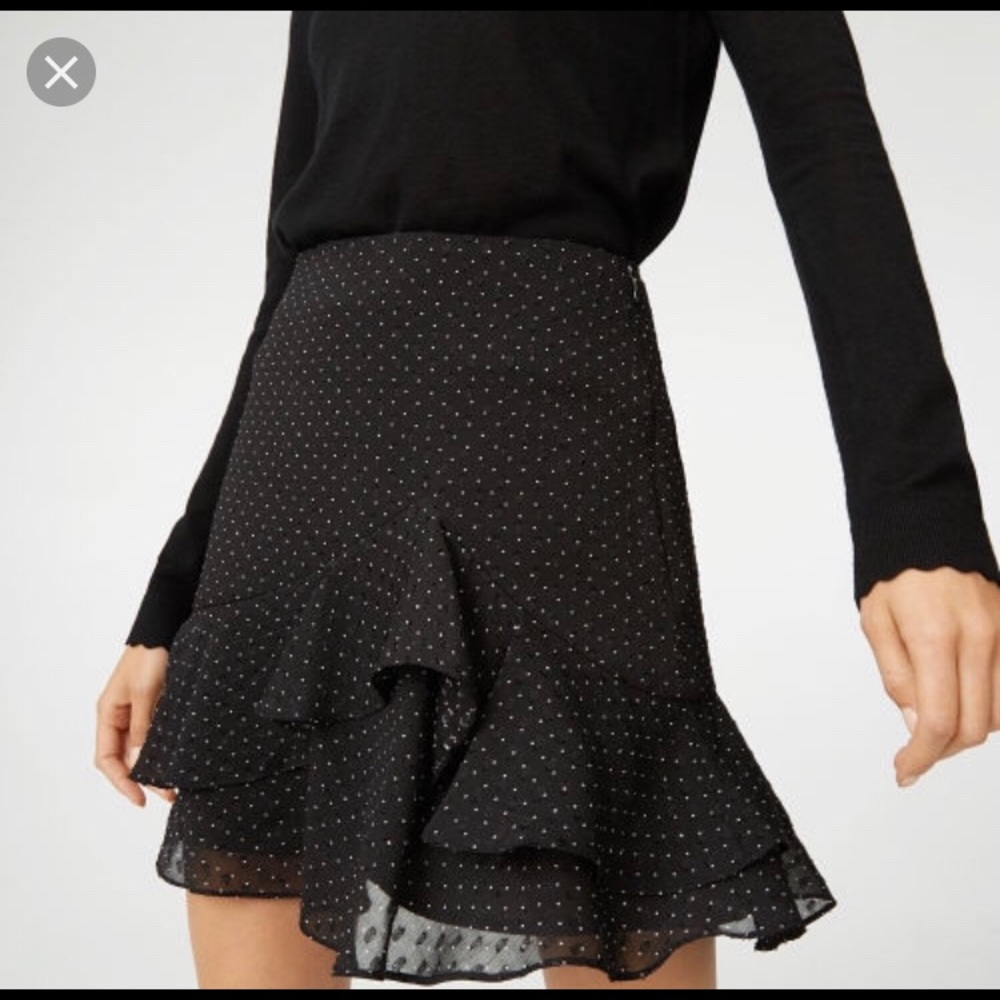 Club Monaco Ruffle hem skirt